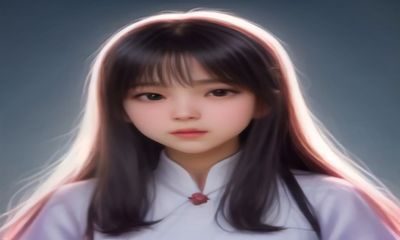 独立游戏开发者使用ai少女平台资源为游戏角色设计AI绘图参考图，屏幕上显示多个角色立绘草图与提示词对比记录